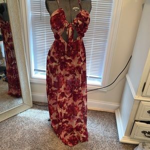 For Love and Lemons Wild Rose Floral Maxi Dress